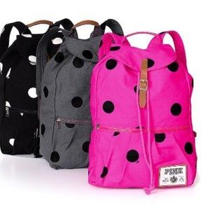 Victoria Secret PINK polka dot backpack